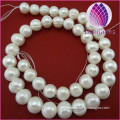 Wholesale price natural round freshwater pearl 10-11mm white peach mauve for jewelry necklace